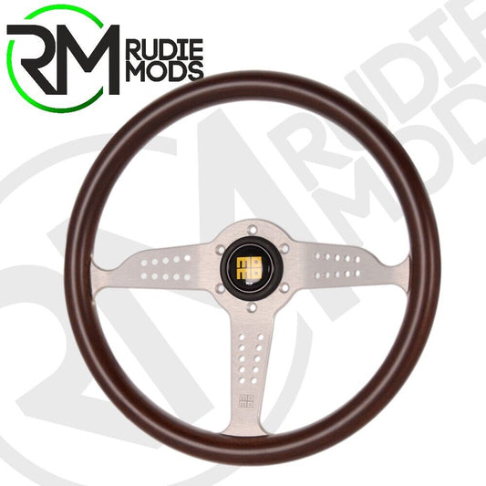 CAR STEERING WHEEL MAHOGANY MOMO GRAND PRIX  Ø350mm VGRPRIXMZ350