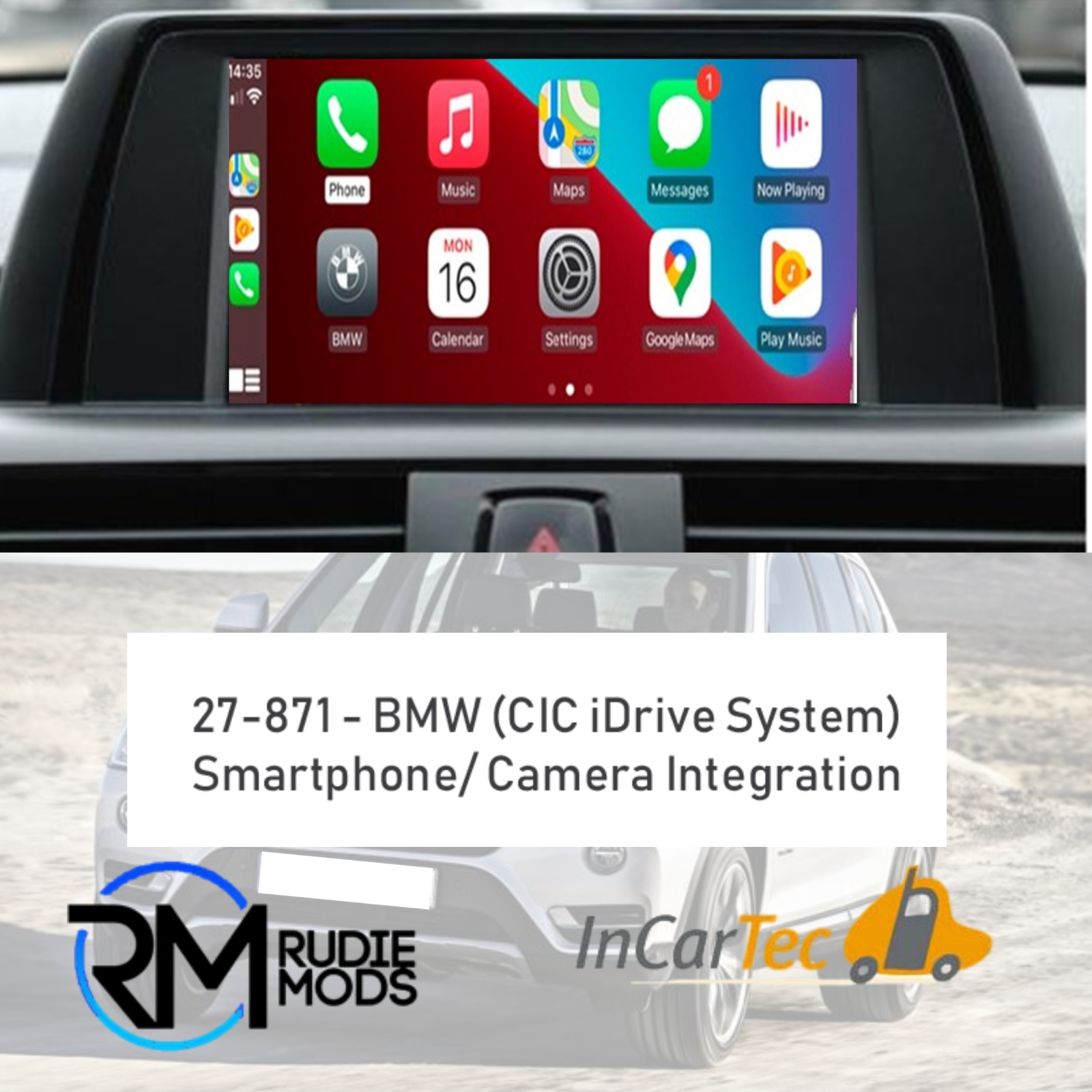 BMW X3 F25 Smartphone / Camera integration kit for CIC Idrive Nav Syst ...