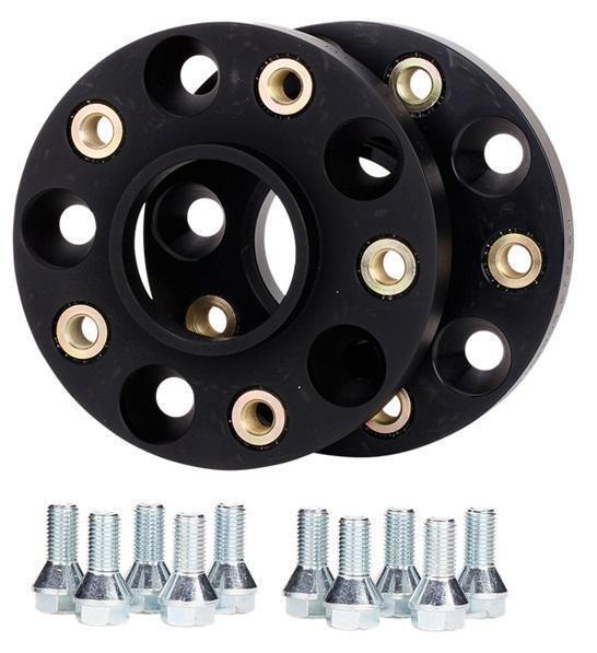 BLACK Skoda Rapid 2013 Onwards 25mm ALLOY Hubcentric Wheel Spacers 1 pair