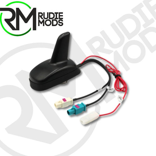 DAB+/ FM and AM vehicle roof mount Shark Fin aerial with 5m cable set
