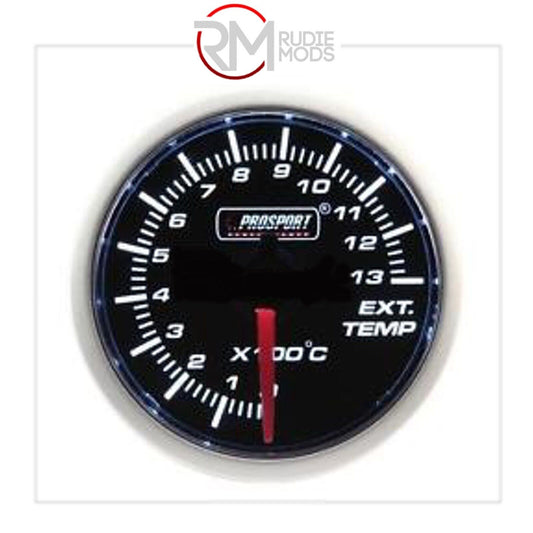 52mm Super Smoked White Exhaust Gas Temperature Gauge