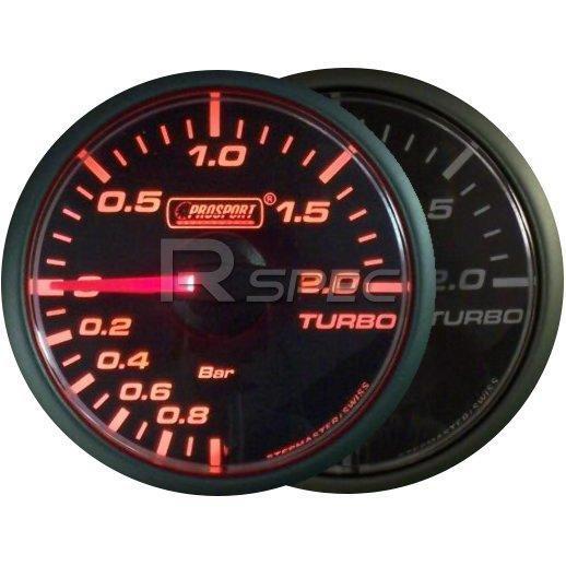 Prosport 45mm Turbo Boost BAR Gauge Amber / Clear Stepper Motor