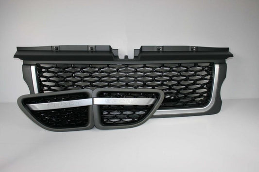 Fits RR Sport 2010-2013 Grey & Silver Autobiography Front Grille & Side Vents