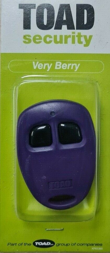 TOAD TWO BUTTON REMOTE CONTROL ALARM FOB CASE - VERY BERRY