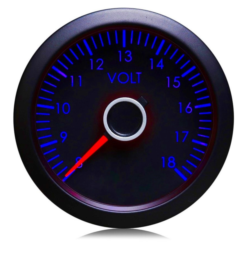 52mm VW Red Needle Volt Gauge