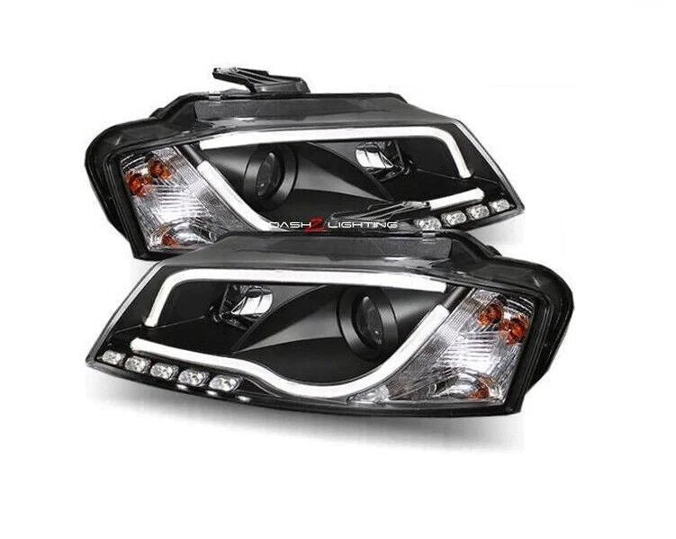 Audi A3 2008-2012 8P Black Led Light Bar DRL Daylight Running Light Headlights