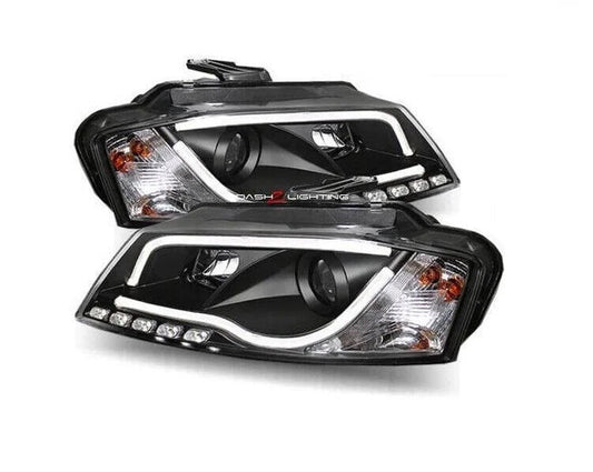 Audi A3 2008-2012 8P Black Led Light Bar DRL Daylight Running Light Headlights