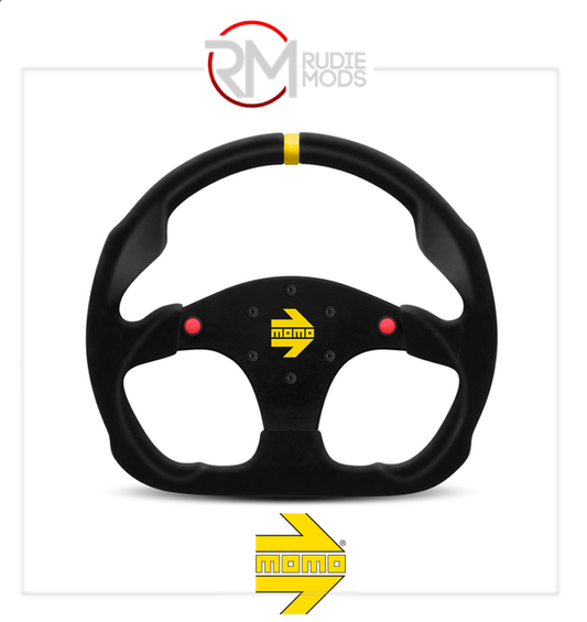 Official MOMO MOD.30 STEERING WHEEL - BLACK SUEDE W/BUTTONS Ø320mm VR30B32BKNEWL
