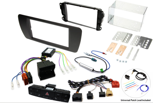 Seat Ibiza (14-17) WITH HEATED SEATS Double DIN stereo fitting kit - Matt Black