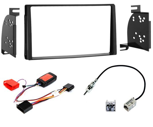 Kia Sedona 06 - 14 Double DIN fascia adapter panel + Stalk interface + Aerial