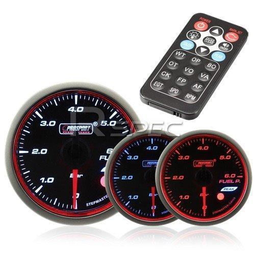 Prosport 60mm Oil Temperature Gauge BAR Smoked Stepper with Remote Control