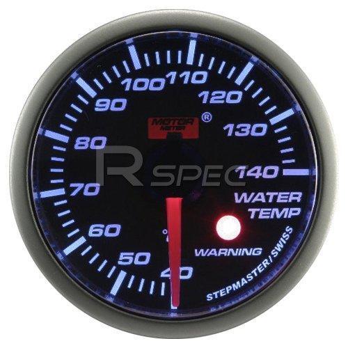Car 52mm Smoked Blue 52mm Stepper Motor Water Temp Deg C with warning