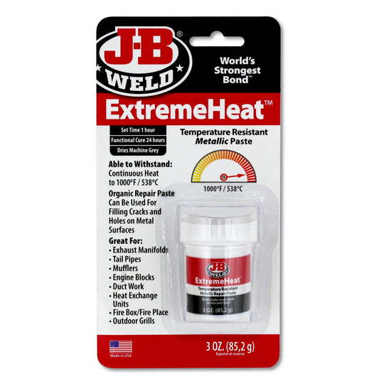 JB WELD EXTREME HEAT 1000°F HIGH HEAT PASTE EXHAUST TAILPIPES STEEL METAL 3oz