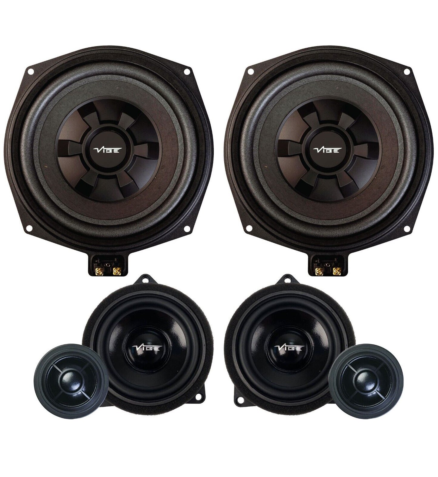 Factory Audio upgrade kit For BMW G12 2015 On Plug and Play Component Speaker & Sub + 1 20" x 13.5" Sheet of Sound Deadening and Insulation for Vibrations