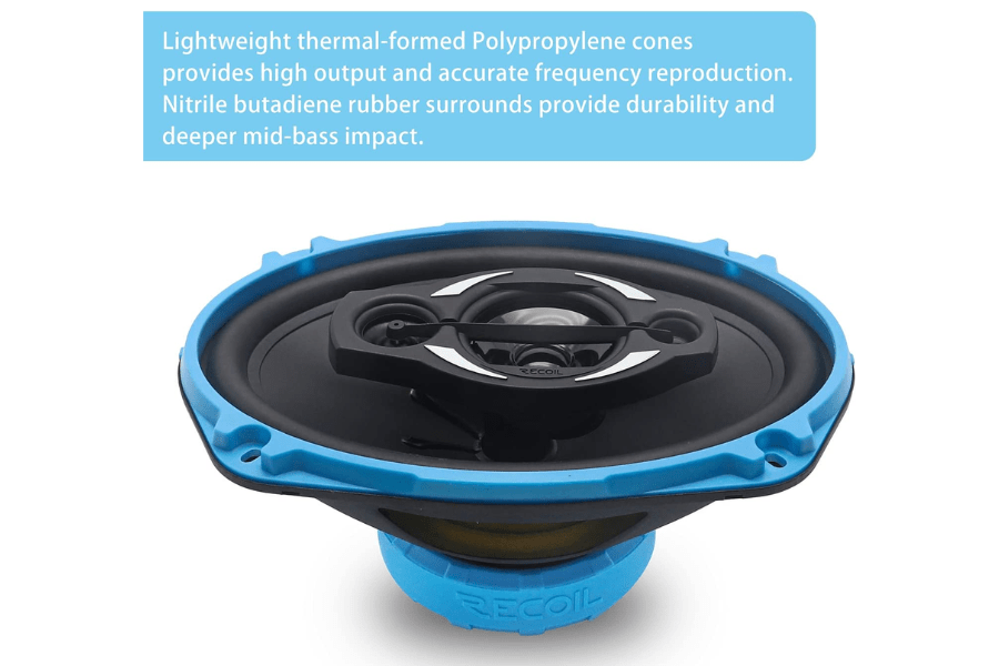 speakers coaxial 6" X 9" 240 watt 4-way PAIR RCX694 RECOIL Echo-Series