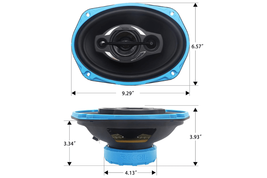 speakers coaxial 6" X 9" 240 watt 4-way PAIR RCX694 RECOIL Echo-Series