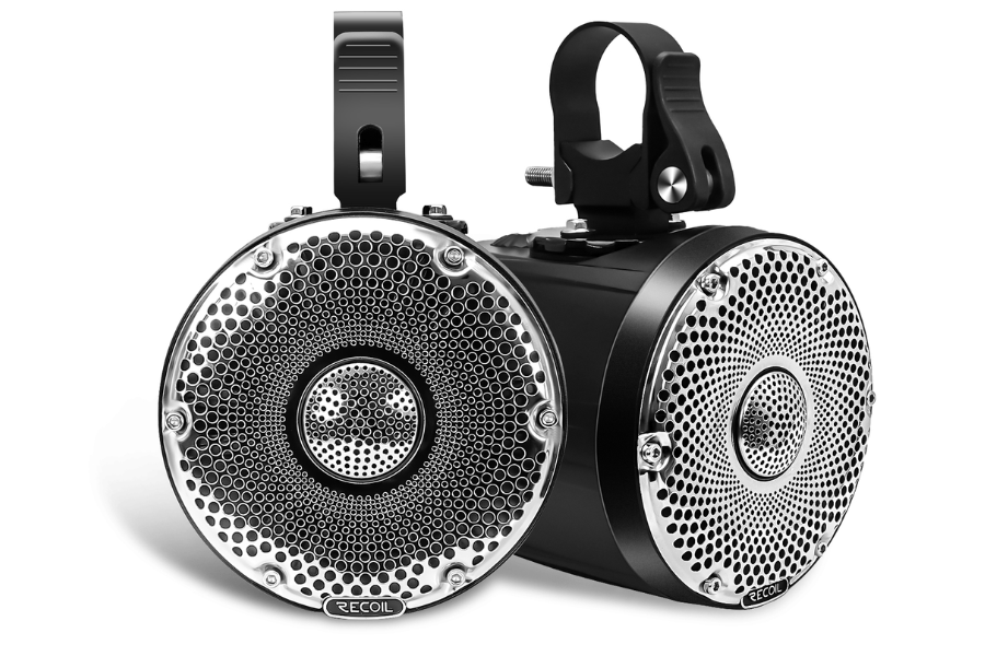 water-resistant speakers 4-inch (100mm) 200 Watt PAIR Recoil R4 Marine & Power-Sports