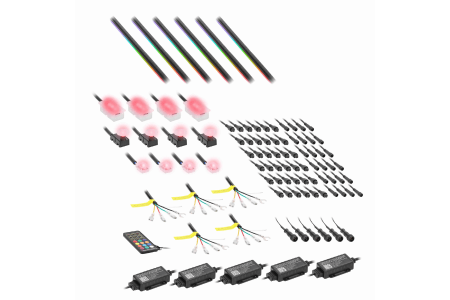 Interior Ambient mood LED Lighting Kit 18-Piece universal Chasing Heise
