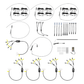 Interior Ambient mood LED Lighting Kit 18-Piece universal Chasing Heise