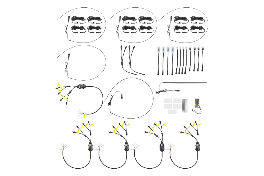 Interior Ambient mood LED Lighting Kit 18-Piece universal Chasing Heise