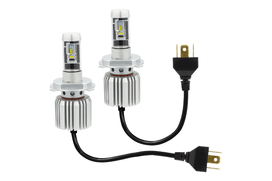 H4 dual Beam Led Light Bulb Kit (PAIR) car vehicle Heise 6,000 Lumens 25w