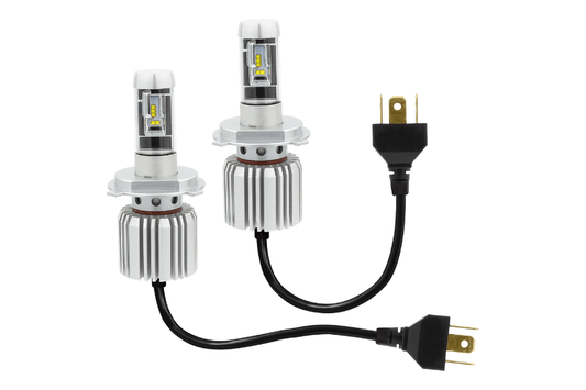 H4 dual Beam Led Light Bulb Kit (PAIR) car vehicle Heise 6,000 Lumens 25w