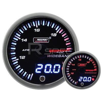 60mm JDM Smoked Style Wideband AFR Dual Stepper Motor Gauge with warning