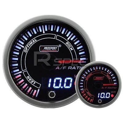 60mm JDM Smoked Style Air Fuel Ratio AFR Dual Stepper Motor Gauge with warning