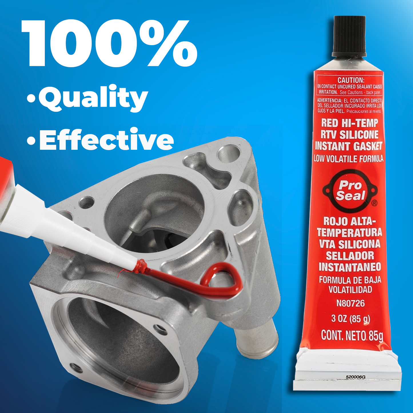 JB-Weld Red Hi-Temp RTV Silicone Instant Gasket Maker Sealant Glue 85G 31314UK