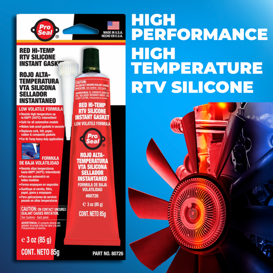 JB-Weld Red Hi-Temp RTV Silicone Instant Gasket Maker Sealant Glue 85G 31314UK