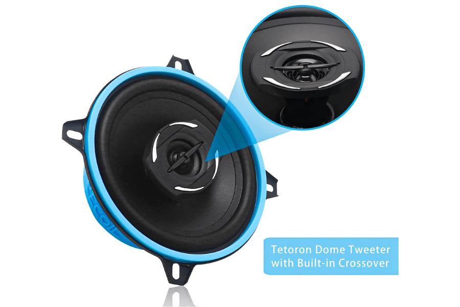 speakers coaxial car 130mm 5.25" 200 watt full-range PAIR RCX525 RECOIL Echo-Series