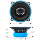 speakers coaxial car 165mm 6.5" 200 watt full-range PAIR RCX65 RECOIL Echo-Series