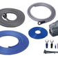 slim amplified underseat car subwoofer & wiring kit 8-inch (200mm) 550W RECOIL