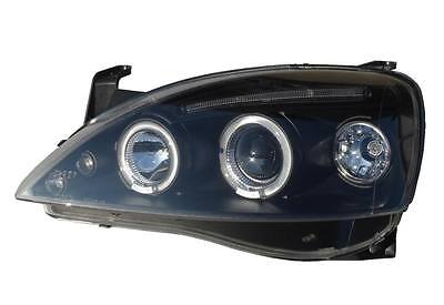 Vauxhall Corsa C all models  Black twin angel eye headlights 1 pair