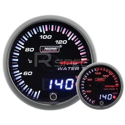 60mm JDM Smoked Style Water Temp Deg C  Dual Stepper Motor Gauge with warning