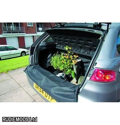 Heavy Duty Car Canvas Waterproof Black Boot Liner Universal 108cm x 80cm