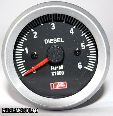 52mm Black face Car Van Off Road 4x4 Diesel Rev Gauge Counter Tacho
