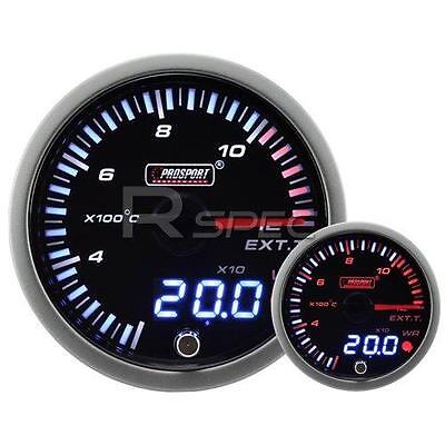 60mm JDM Smoked Style Exhaust Gas Temp Dual Stepper Motor Gauge with warning