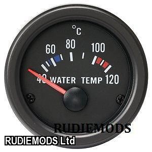 52mm Black Waterproof Water Temp Deg C gauge ideal for Kit Car and Marine