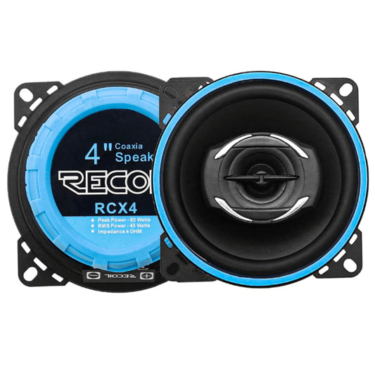speakers coaxial car 100mm 4inch 180 watt full-range (PAIR) RCX4 RECOIL Echo-Series