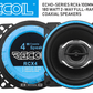 speakers coaxial car 100mm 4inch 180 watt full-range (PAIR) RCX4 RECOIL Echo-Series