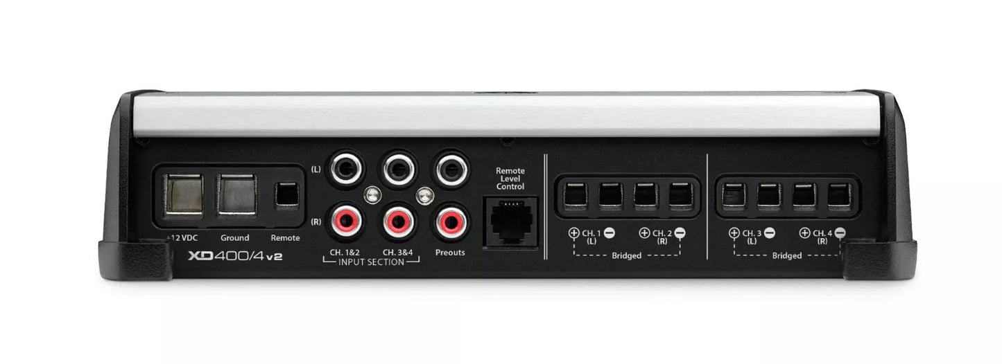 JL Audio XD400/4v2 4 Ch. Class D Full-Range Car Audio Amplifier, 400 W