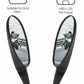 Oval Motorcycle Handle bar mounted Mirror Glass 10mm Oxford left and right