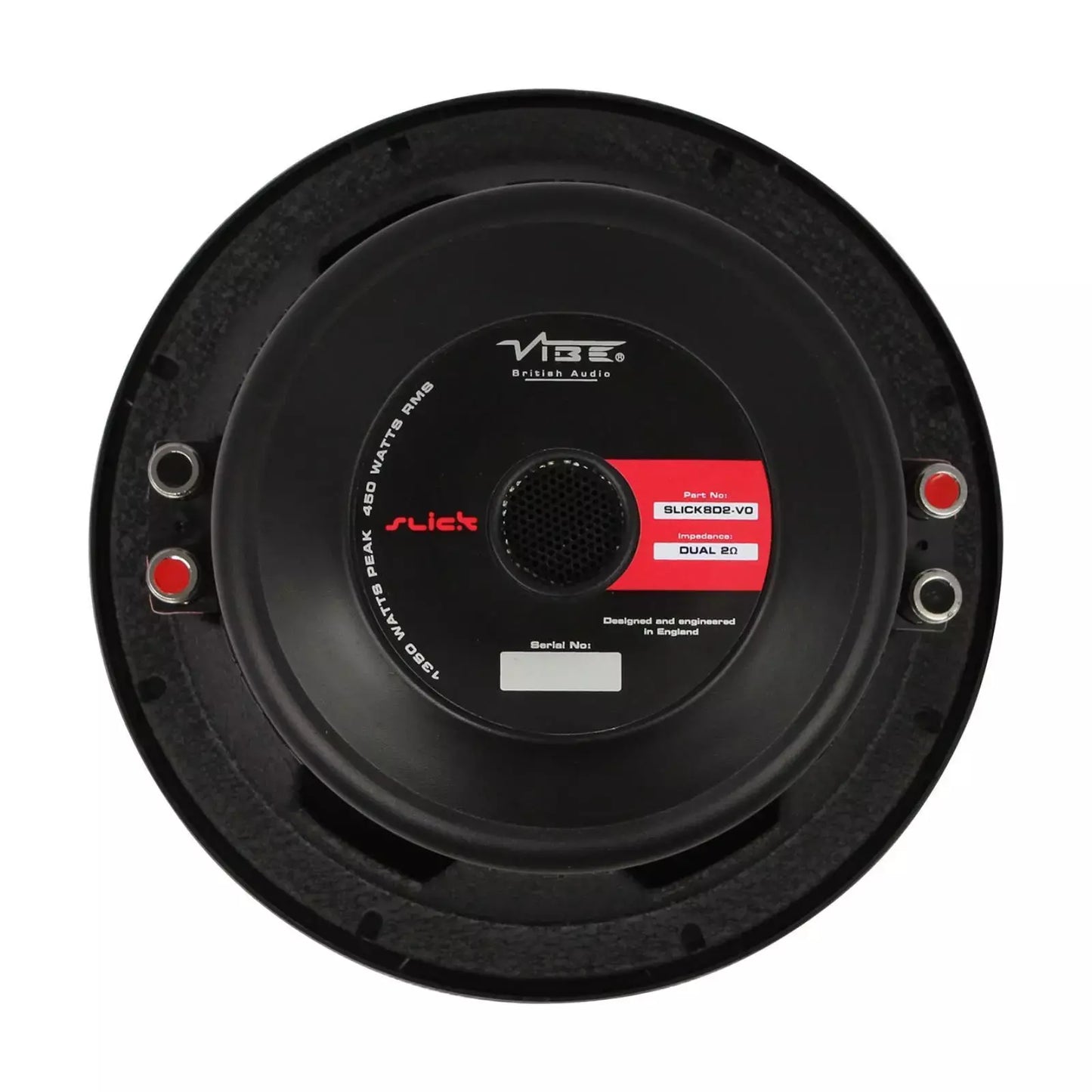 Vibe Subwoofer 8 Inch Powerful Car Bass Sub 450w RMS Dual 2 ohms SLICK8D2-V0