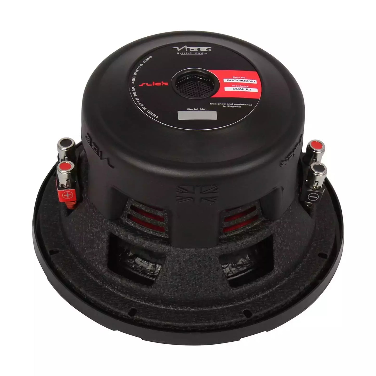 Vibe Subwoofer 8 Inch Powerful Car Bass Sub 450w RMS Dual 2 ohms SLICK8D2-V0